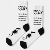 水曜日の詩のソックス – トレンディーおもしろい, White&Black ソックス (左)