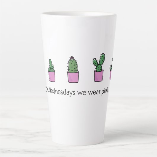 水曜日We衣服ピンク カフェラテマグ (正面)