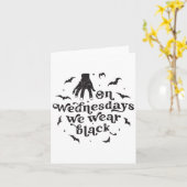 水曜日We衣服ブラックレトロハロウィーン_1 カード (黄色い花)