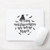 水曜日We衣服ブラックレトロハロウィーン_1 マウスパッド (マウス)