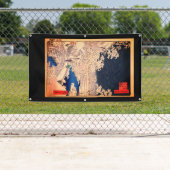 水木版プリント幟付き橋 横断幕 (インサイチュ)