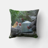 水枕でニワトリをクール食う クッション (裏面)