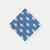 水柄の折り紙ボート スタンダードカクテルナプキン (角)