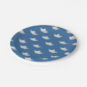 水柄の折り紙ボート ペーパープレート (アングル)