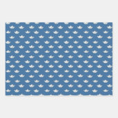 水柄の折り紙ボート ラッピングペーパーシート (正面)