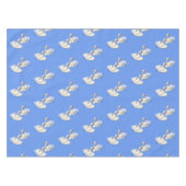 水柄の白鳥とうもろこし青 テーブルクロス (正面(横))