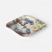 水栓に2つのブルーバードレトロ ペーパープレート (傾斜あり)