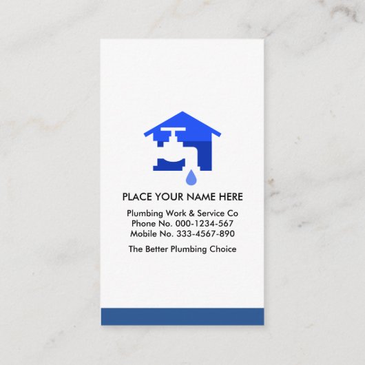 水栓の水栓の配管の漏出 名刺 (裏面)