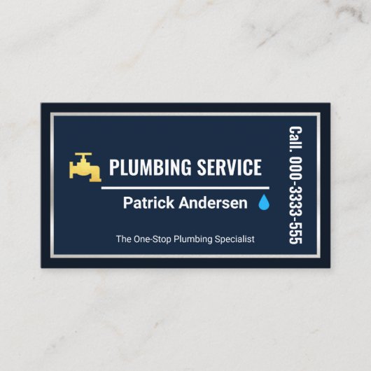 水栓の配管の配管の漏れ 名刺 (正面)