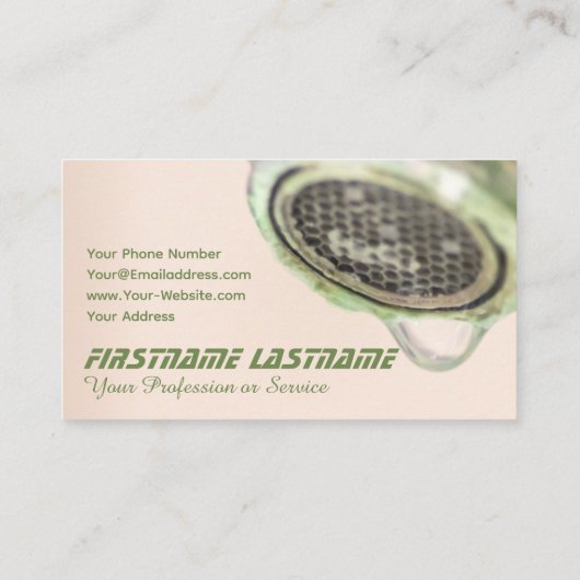 水栓の配管工、ブリキ職人と金属製屋上の水滴を滴らせる 名刺 (裏面)