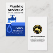 水栓の青いタブレイヤーの漏れ 名刺 (正面/裏面)