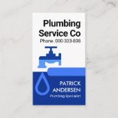 水栓の青いタブレイヤーの漏れ 名刺 (正面)