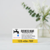 水栓水栓の水栓サービスの名刺 名刺 (スタンド正面)