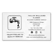 水栓水滴配管配管系統ソーシャルメディア マグネット名刺 (正面)