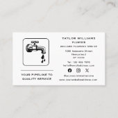 水栓水滴配管配管系統ソーシャルメディア 名刺 (正面)