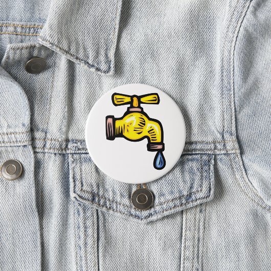 水栓滴ボタン 缶バッジ