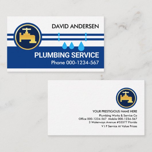 水栓配管配管 名刺 (正面/裏面)