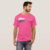 水森の木に反射するギター影グイタ Tシャツ (正面フル)