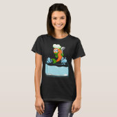 水槽から投げ出された魚 Tシャツ (正面フル)