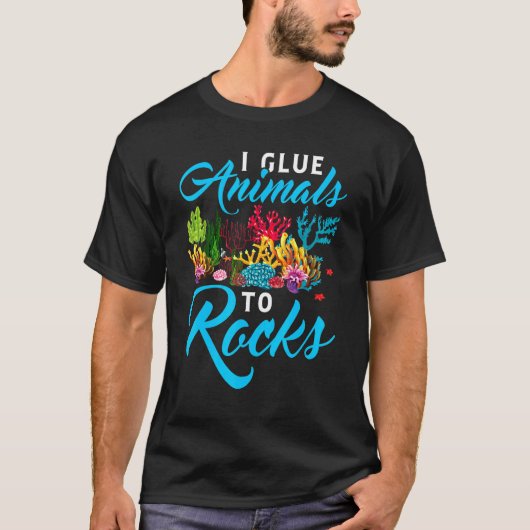 水槽のサンゴ 造形珊瑚礁 アクアリスト Tシャツ (正面)