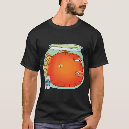水槽の中の怒った金魚 Tシャツ (正面)