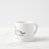 水槽の中の猫 – 興味津々の猫魚を見ている エスプレッソカップ (正面右)