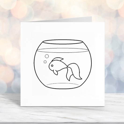 水槽の中の金魚 セルフインキングスタンプ