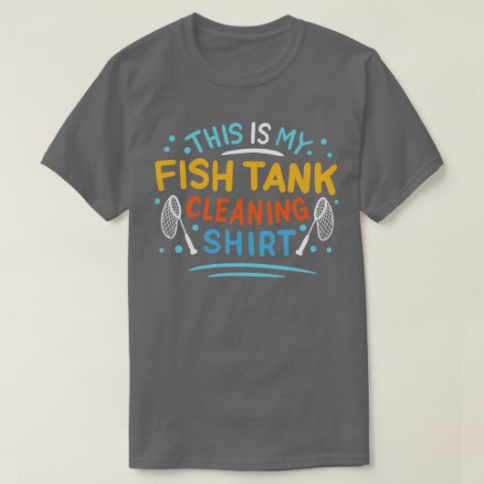 水槽の清掃水槽 Tシャツ (デザイン正面)