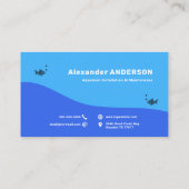 水槽の設置とメンテナンス – 魚 名刺 (裏面)