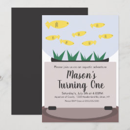 水槽モダン水槽誕生日招待状 招待状