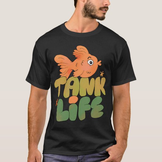 水槽ライフ（グリーン） Tシャツ (正面)
