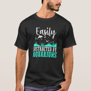 水槽 簡単に気が散る 熱帯魚 水槽 熱帯魚 Tシャツ