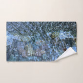 水模様の川の岩の波打つ水流 バスタオルセット (ハンドタオル)