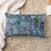 水模様の川の岩の波打つ水流 ランバークッション (ブランケット)