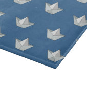 水模様の折り紙ボート カッティングボード (角)