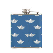 水模様の折り紙ボート フラスク (裏面)