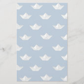 水模様の折り紙ボート 便箋 (正面)