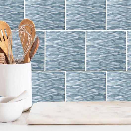 水模様（青） タイル