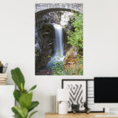 水橋の下のプリントと聖なる書物、 経典詩 ポスター (ホームオフィス)