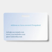 水機能取り付け青ID バッジ (裏面)