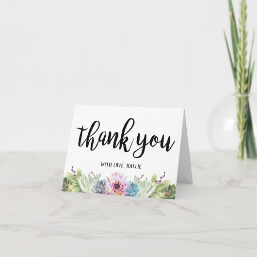 水気が多いサンキューカード ノートカード (正面)