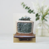 水気が多いデザインによる子猫の容器のサボテン ポストカード (スタンド正面)