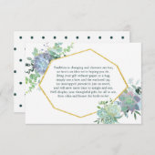 水気が多いブライダルシャワーの挿入物カード エンクロージャーカード (正面/裏面)