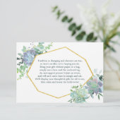 水気が多いブライダルシャワーの挿入物カード エンクロージャーカード (スタンド正面)