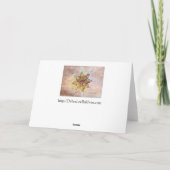 水気が多いルドルフのオーナメントの休日の挨拶状 シーズンカード (裏面)