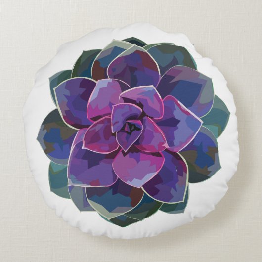 水気が多い円形の枕 ラウンドクッション (裏面)