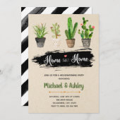 水気が多い引っ越し祝いパーティーのパーティの招待状 招待状 (正面/裏面)