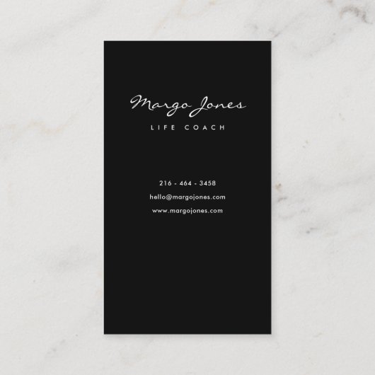 水気が多い白黒ストライプの名刺 名刺 (裏面)