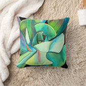 水気が多い砂漠の植物の水彩画の自然の芸術 クッション (ブランケット)