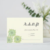 水気が多い結婚RSVP 出欠カード (スタンド正面)